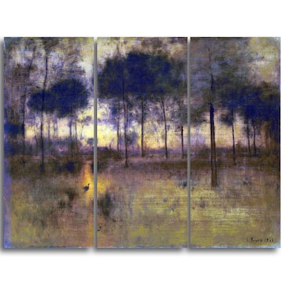 Design Art "George Inness - The Home of the Heron" Landscape Canvas Art Print - Multi-color