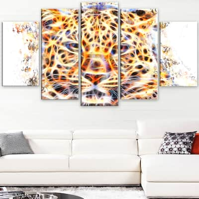 Design Art "Fetching Feline" Large Animal Canvas Artwork Print