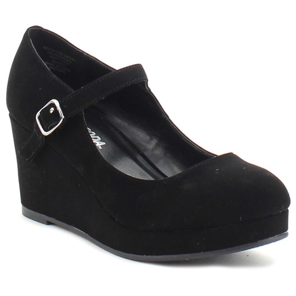 Happy Soda Kaylaiih Girl's Mary Jane Platform Wedding Wedges Free