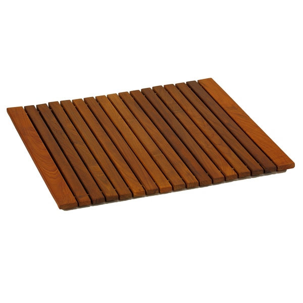 Bare Decor Lykos String Spa Shower Mat In Solid Teak Wood Oiled Bare Decor Lykos String Spa Shower Mat In Solid Teak Wood Oiled Finish Large