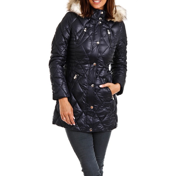 Women's Laundry By Design Blue Quilted Parka - Free Shipping Today ...