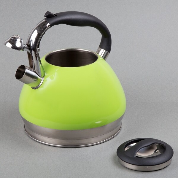 green whistling kettle