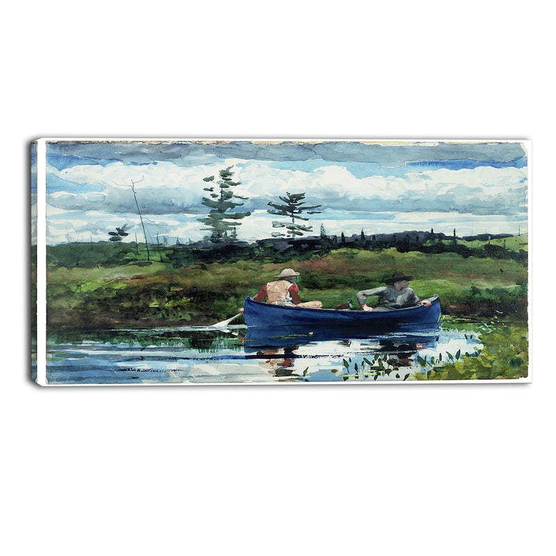 Design Art "Winslow Homer - The Blue Boat" Canvas Art Print