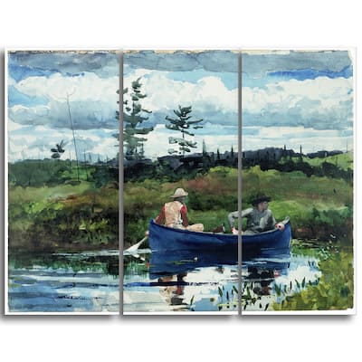 Design Art "Winslow Homer - The Blue Boat" Canvas Art Print