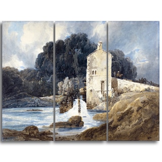 Bernard Cornelis Koekkoek 'Landscape with Mill' Large Canvas Art - Free ...