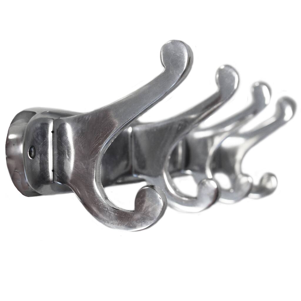 Solid Aluminum Metal Hook Wall Rack