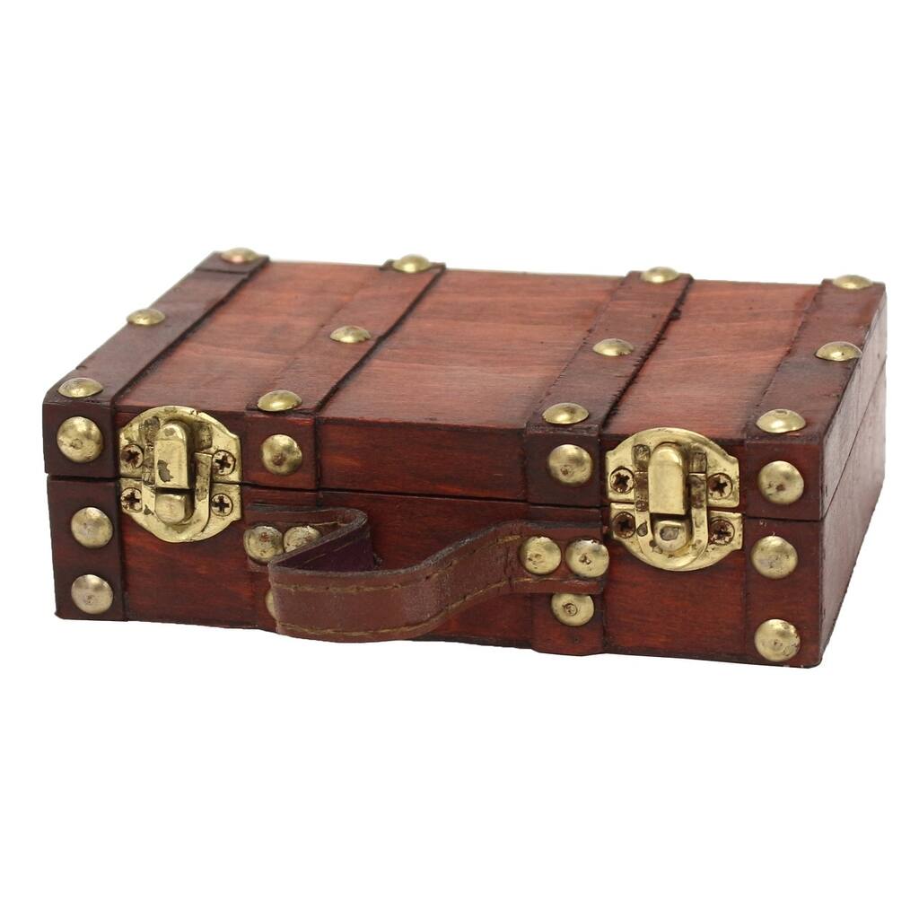 Antique Style Mini Suitcase - Brown