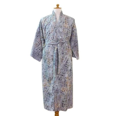 Handmade Bull Snake Cotton Batik Robe (Indonesia)