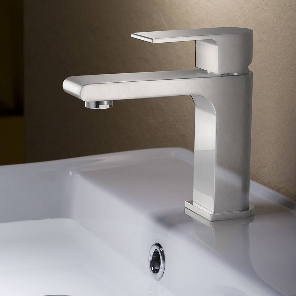 Fresca Allaro Brushed Nickel Single-hole Mount Vanity Faucet