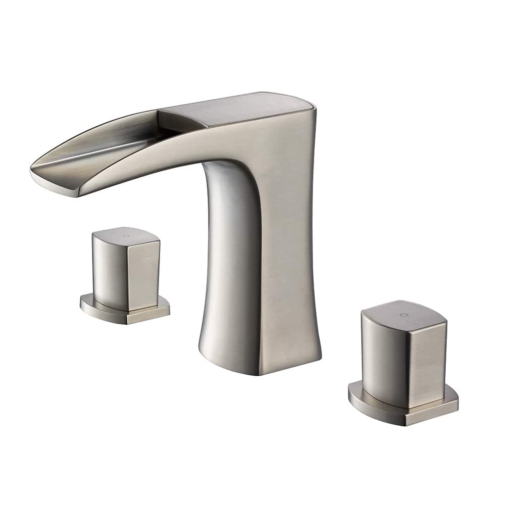 Fresca Fortore Brushed Nickel Widespread Mount Vanity Faucet