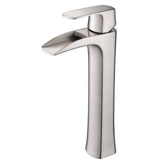 Fresca Fortore Brushed Nickel Single-hole Vessel Mount Vanity Faucet
