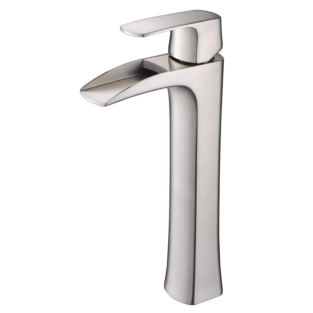 Fresca Fortore Brushed Nickel Single-hole Vessel Mount Vanity Faucet - Brushed Nickel