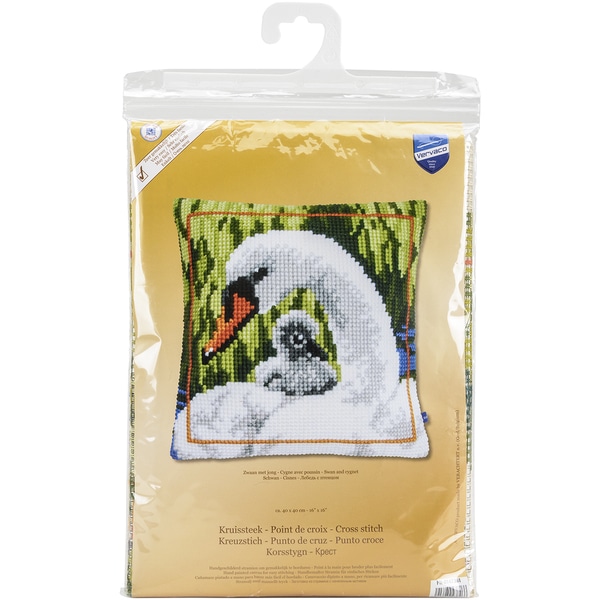 Swan And Cygnet Cushion Cross Stitch Kit   17729177  