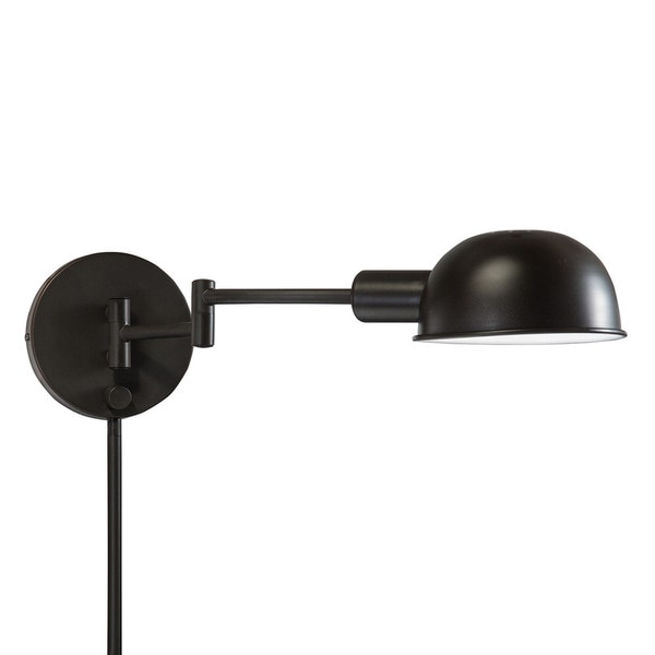 Shop Transitional 1-light Bronze Swing Arm Pin-up Plug-in ...