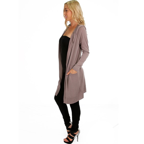 Women's Long-Line Hooded Cardigan - Free Shipping On Orders Over ...