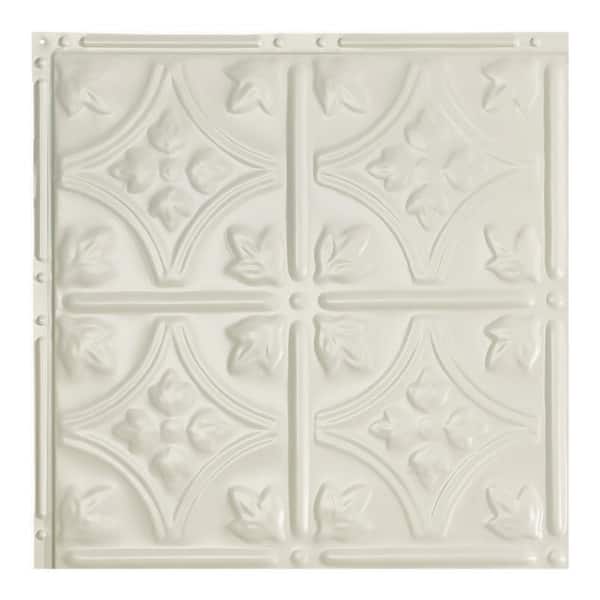 Great Lakes Tin Hamilton Antique White 2 Foot X 2 Foot Nail Up Ceiling Tile Carton Of 5