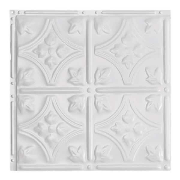 Great Lakes Tin Hamilton Gloss White 2 Foot X 2 Foot Nail Up Ceiling Tile Carton Of 5 Overstock 10664455