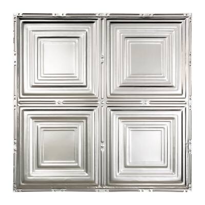 Great Lakes Tin Syracuse Clear 2-foot x 2-foot Nail-up Ceiling Tile