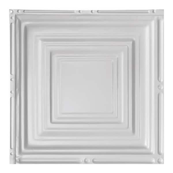 Great Lakes Tin Syracuse Gloss White 2 Foot X 2 Foot Nail Up Ceiling Tile Carton Of 5 Overstock 10664477