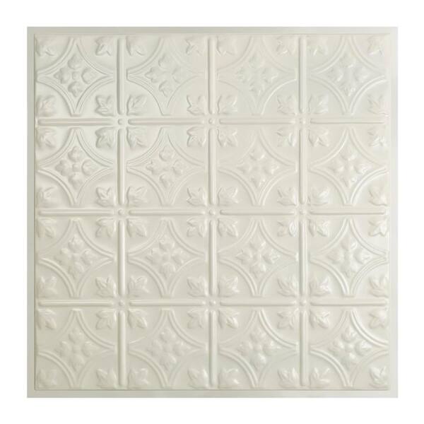 pix Antique White Tin Ceiling Tiles great lakes tin hamilton antique white 2 foot x 2 foot lay in ceiling tile 5 pack