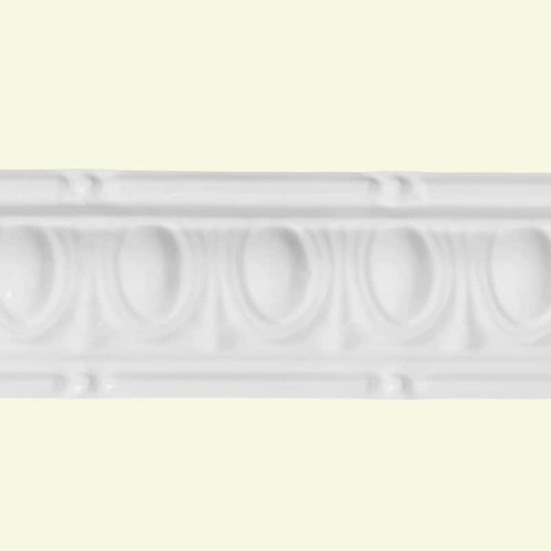 Great Lakes Tin Huron Matte White 48-inch Crown Molding (5 Pack)