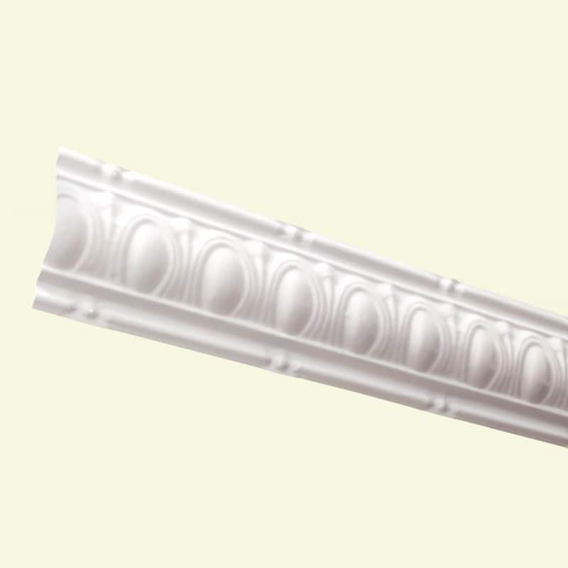Great Lakes Tin Huron Matte White 48-inch Crown Molding (5 Pack)