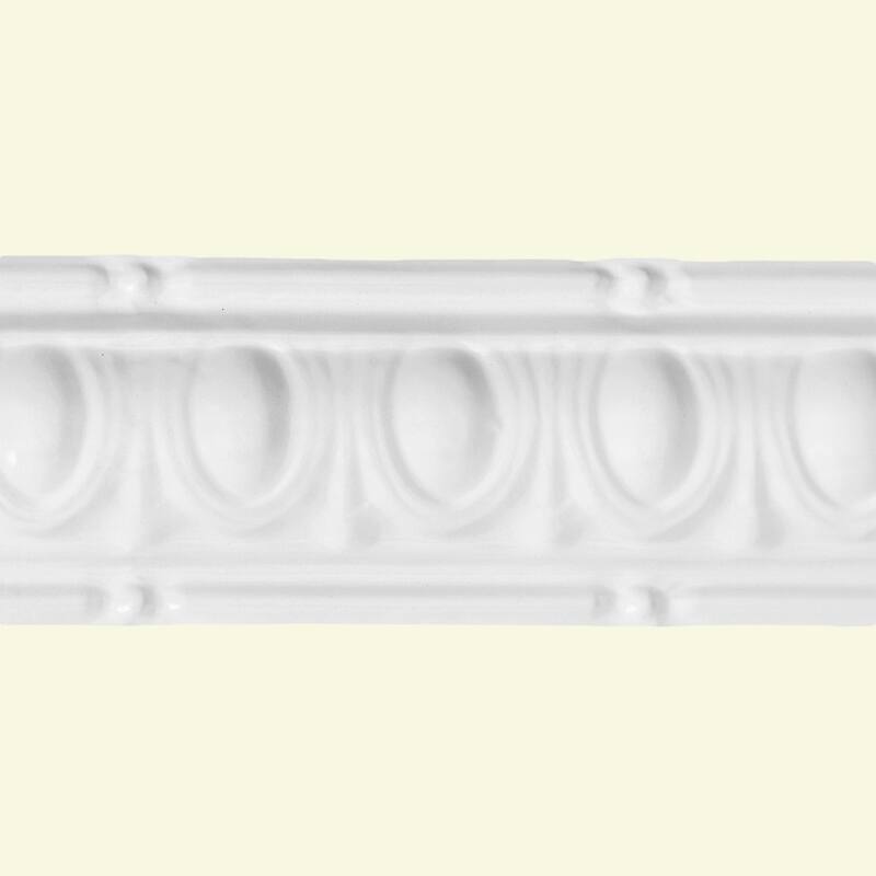 Great Lakes Tin Huron Gloss White 48-inch Crown Molding (5 Pack)