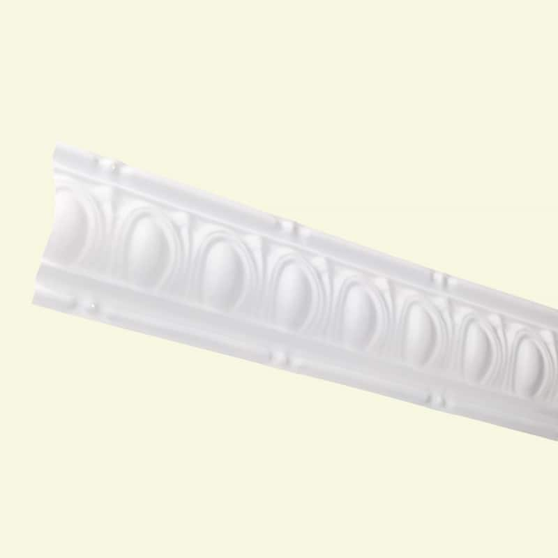 Great Lakes Tin Huron Gloss White 48-inch Crown Molding (5 Pack) - Bed 