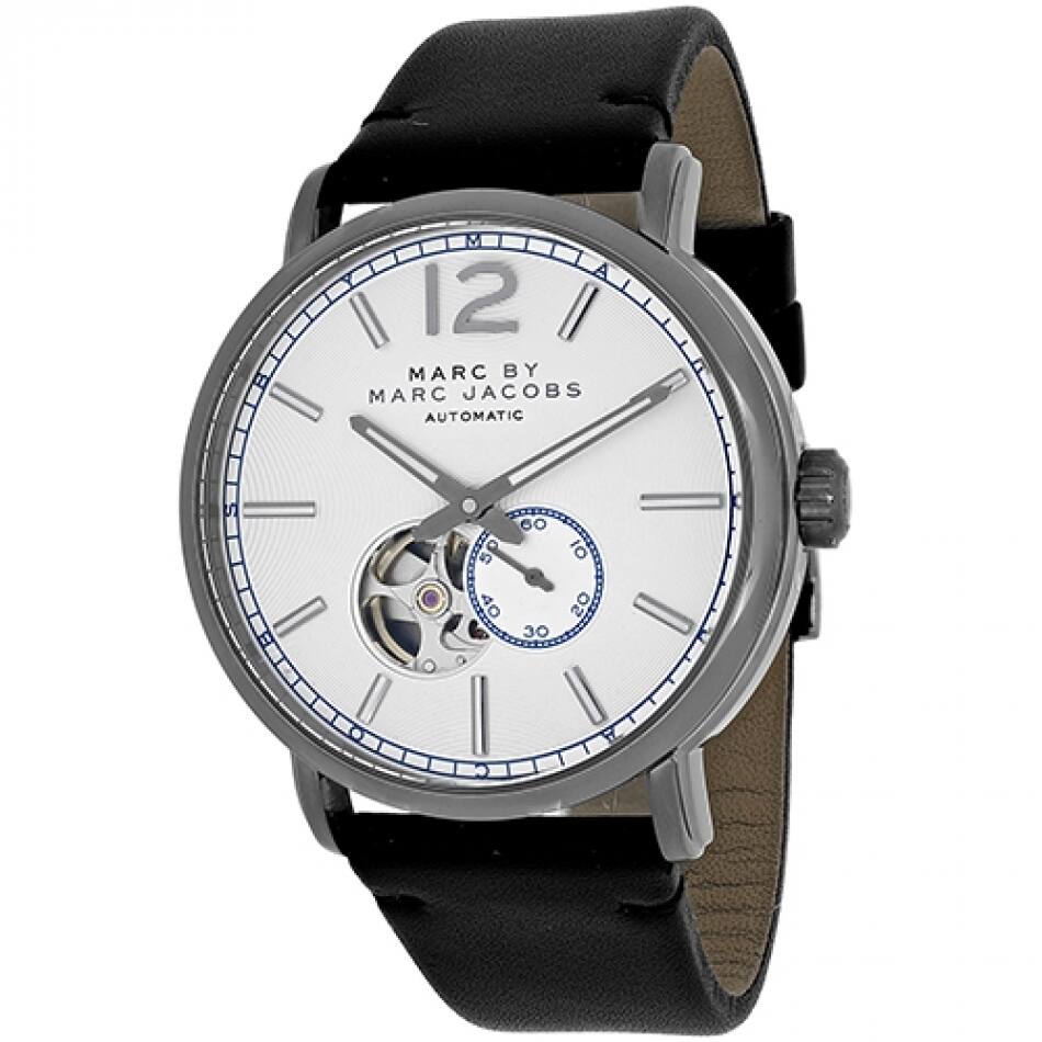 Marc Jacobs Men's MBM9716 Fergus Round Black Leather Strap Watch