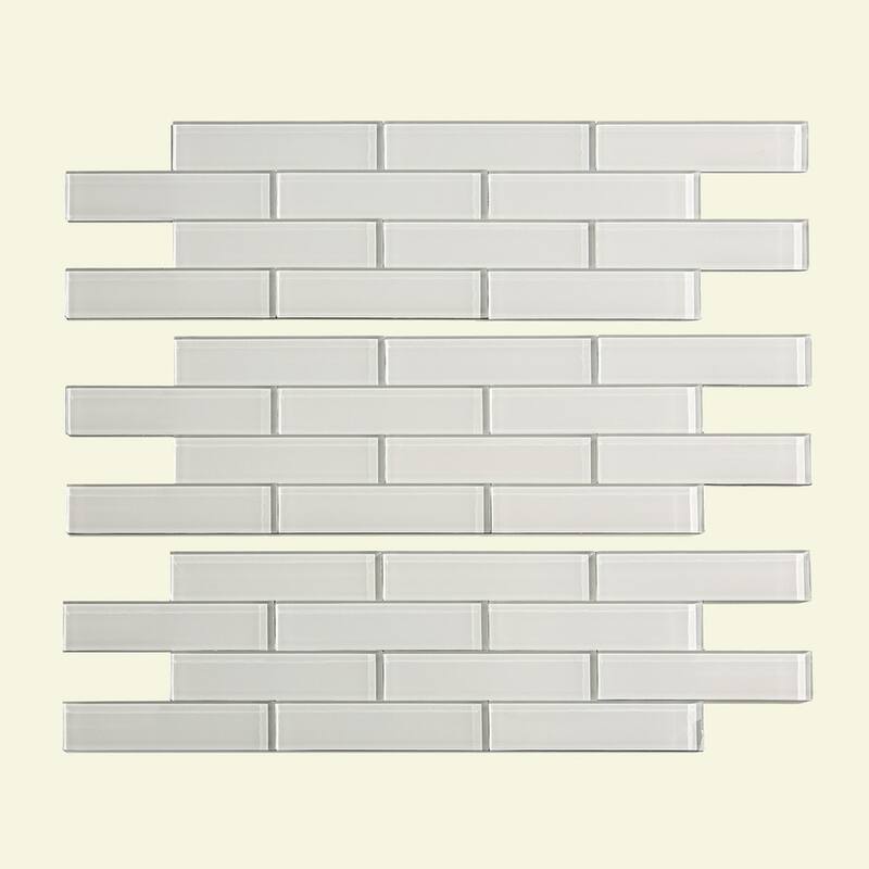Aspect Glass Matted Subway Tile in Frost 15-square Foot Kit