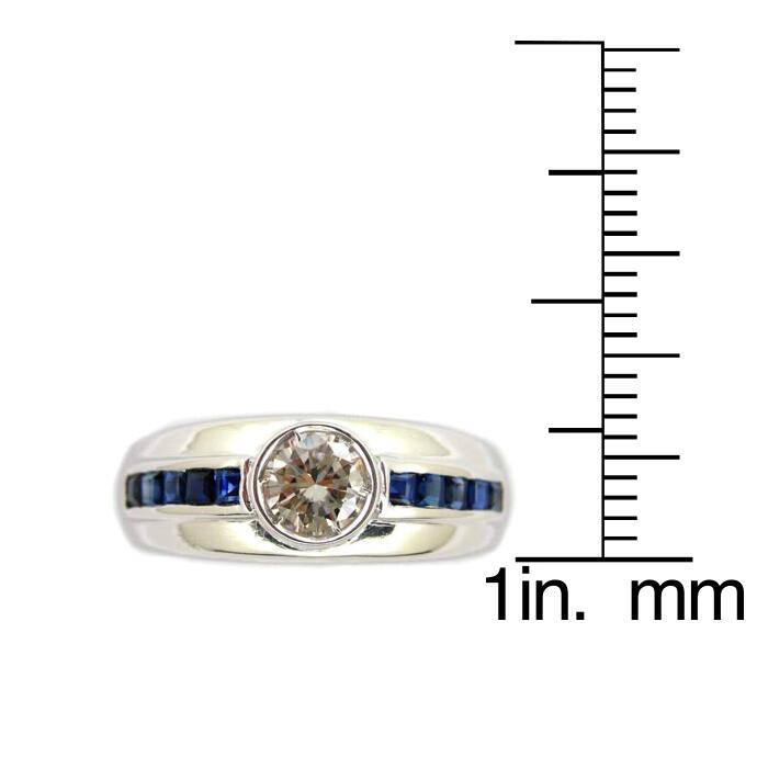Kabella Luxe 18k White Gold 1/2ct TDW Diamond Sapphire Ring
