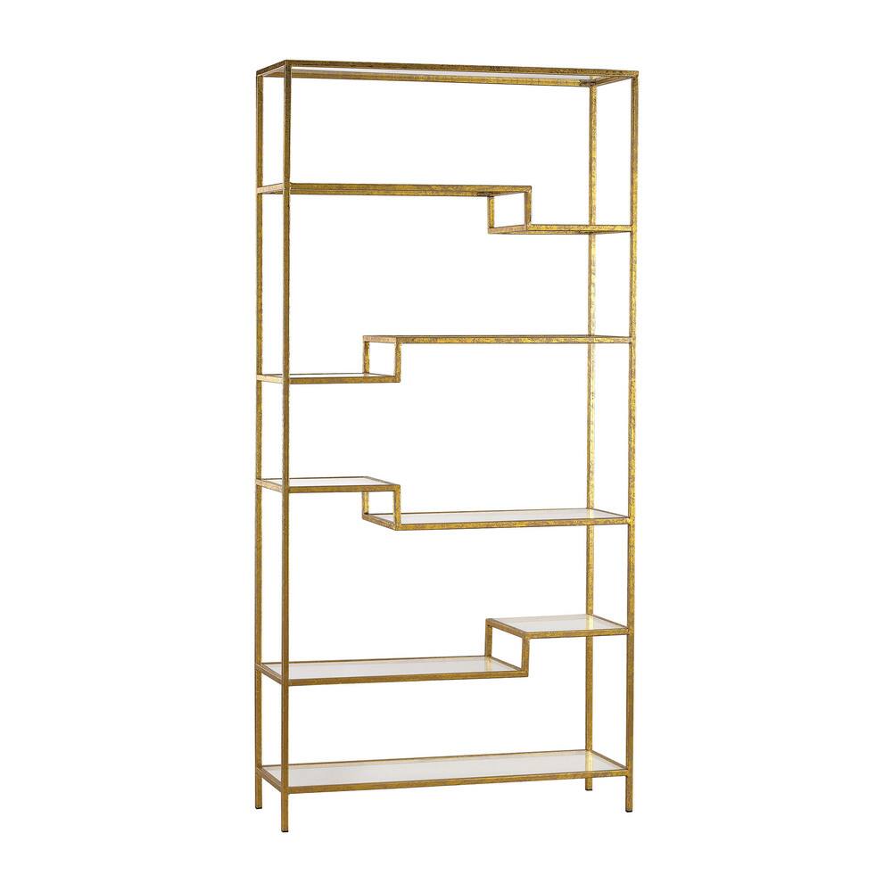Elk Home Vanguard Gold Leaf Metal 36 Inch Wide Bookcase
