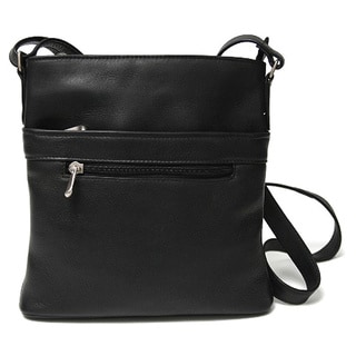 Royce Leather Colombian Genuine Triple Zip Crossbody Royce Leather Colombian Genuine Triple Zip Crossbody Bag