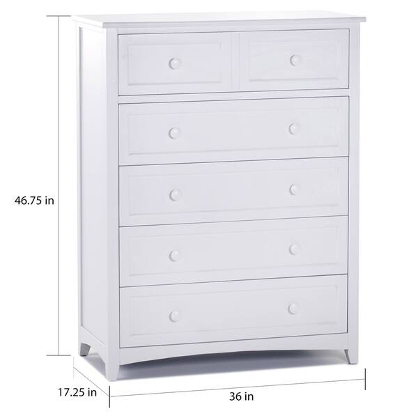 Shop Ne Kids School House White 5 Drawer Chest Free Shipping