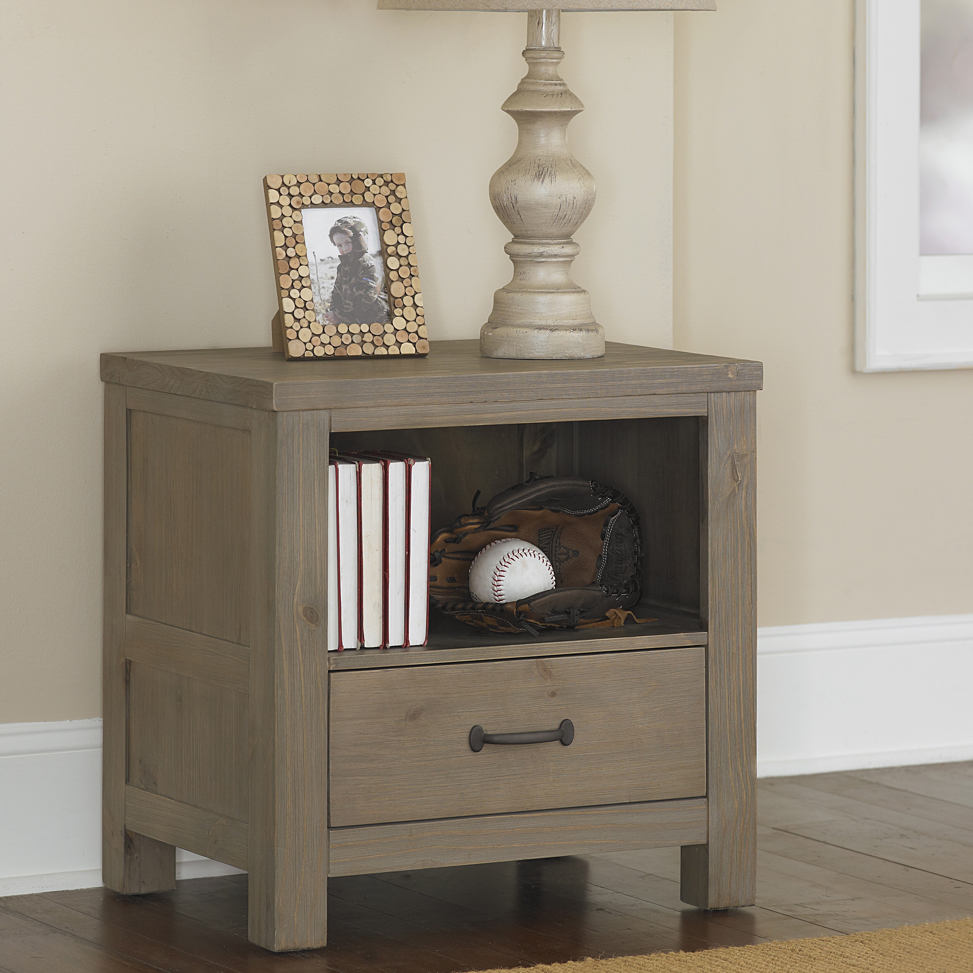 Shop NE Kids Highlands Driftwood Nightstand Free Shipping Today