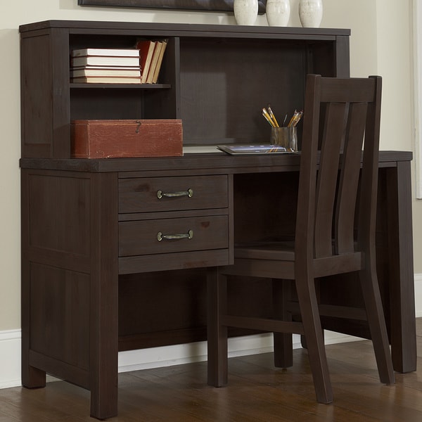 Highlands Collection Driftwood Desk and Hutch   17730684  