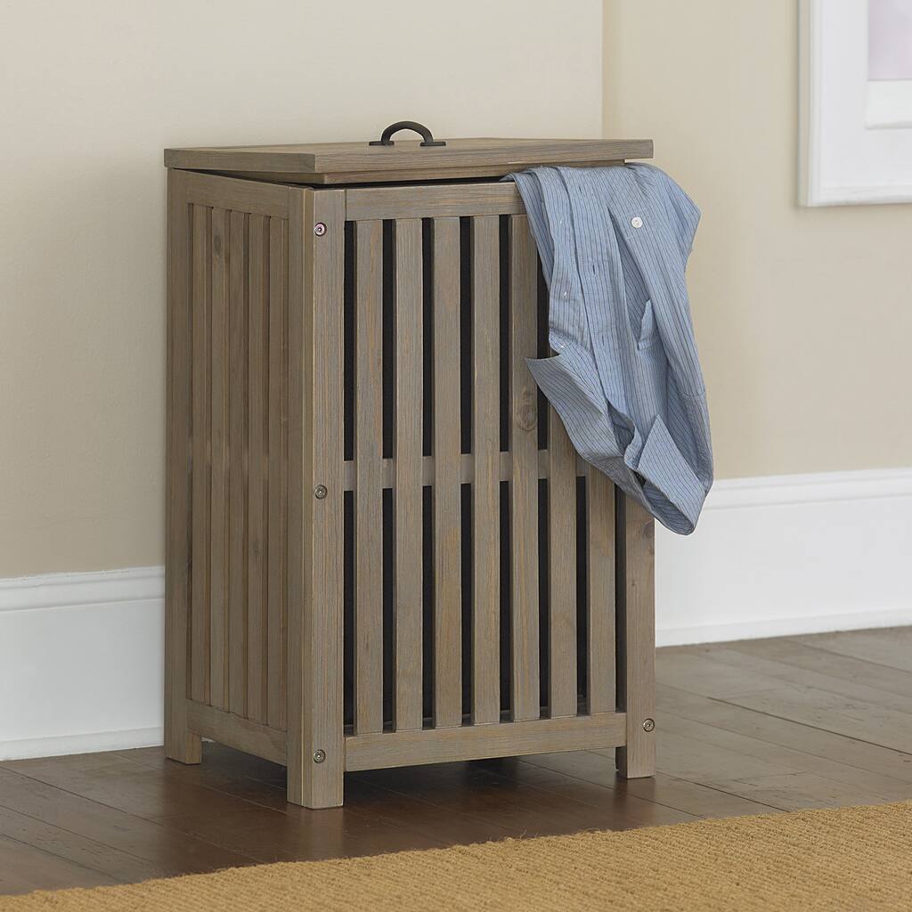 NE Kids Highlands Collection Driftwood Clothes Hamper