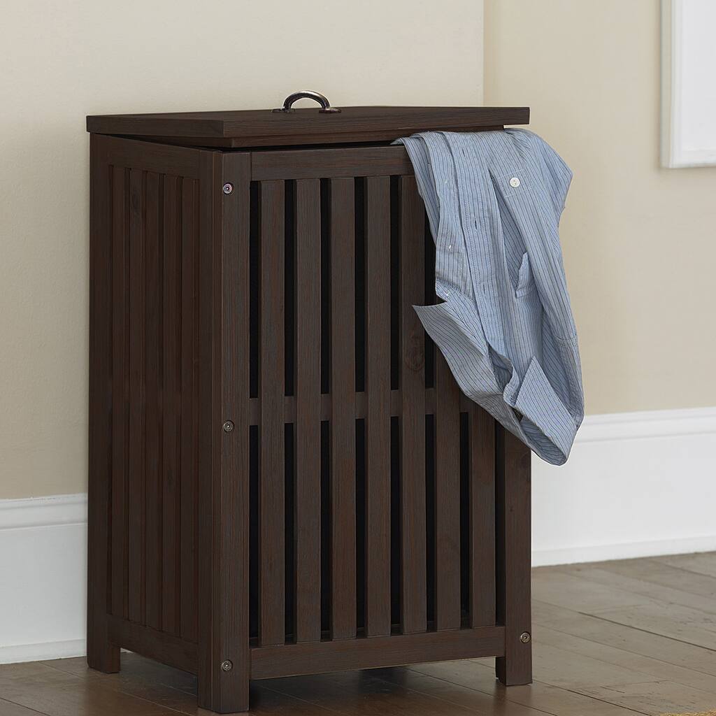 NE Kids Highlands Espresso Clothes Hamper