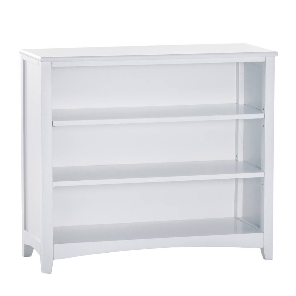 School House Short White Vertical Bookcase
