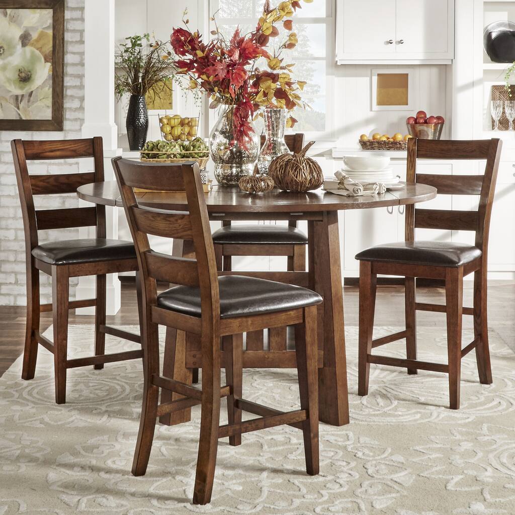 Bartol Warm Brown Mission Ladder Counter Height Stool(Set of 2)