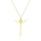 preview thumbnail 9 of 14, Dolce Giavonna Goldtone Sterling Silver Gemstone Birthstone Cross Necklace