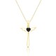 preview thumbnail 12 of 14, Dolce Giavonna Goldtone Sterling Silver Gemstone Birthstone Cross Necklace