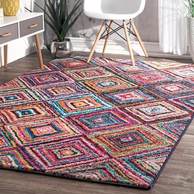 Window Rug Nuloom Contemporary Endless Windows Multi Kids Rug - Overstock - 20254143