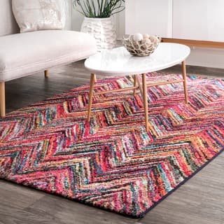 slide 1 of 1, The Gray Barn Sundance Bench Rainbow Chevron Area Rug (5' x 8')