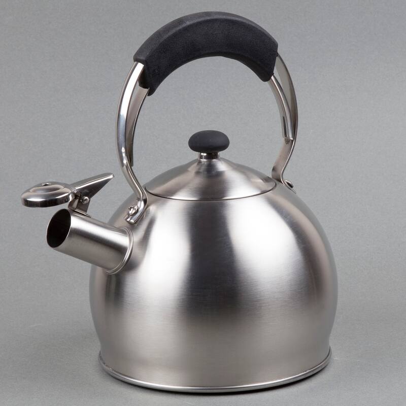 Creative Home Galaxy 2.6 Qt Stainless Steel Whistling Tea Kettle with Aluminum Capsulated Bottom