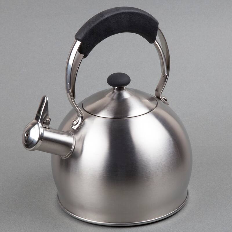 Creative Home Galaxy 2.6 Qt Stainless Steel Whistling Tea Kettle with Aluminum Capsulated Bottom