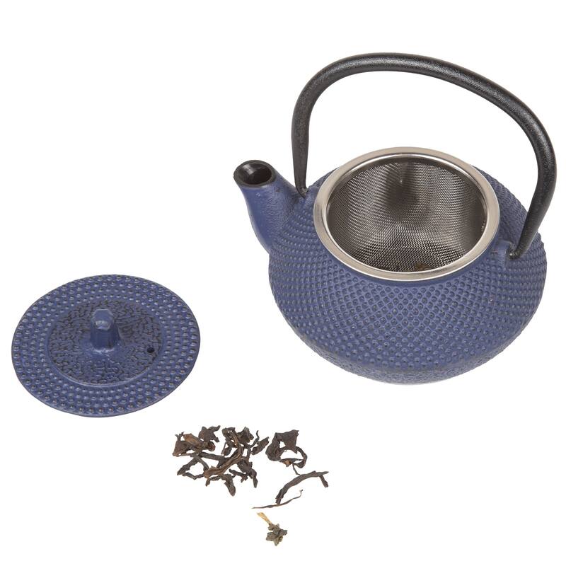Creative Home Kyusu Blue Cast Iron 10 oz. Tea Pot