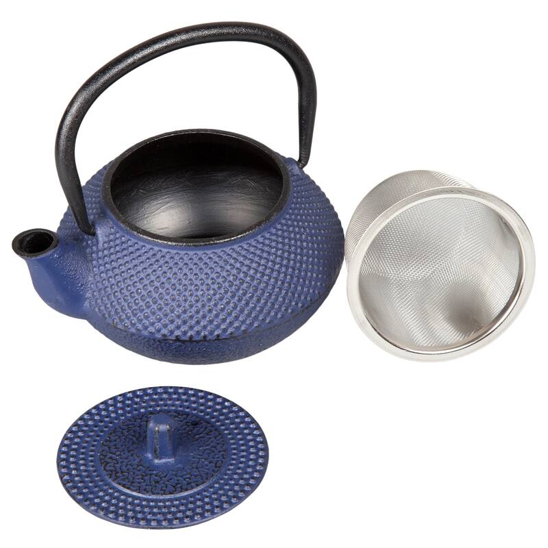 Creative Home Kyusu Blue Cast Iron 10 oz. Tea Pot