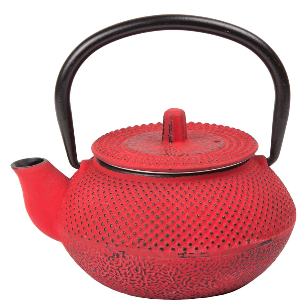 Creative Home Kyusu Red Cast Iron 10 oz. Tea Pot