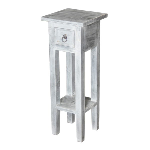 Shop Shutter White Washed End Table - On Sale - Free Shipping Today